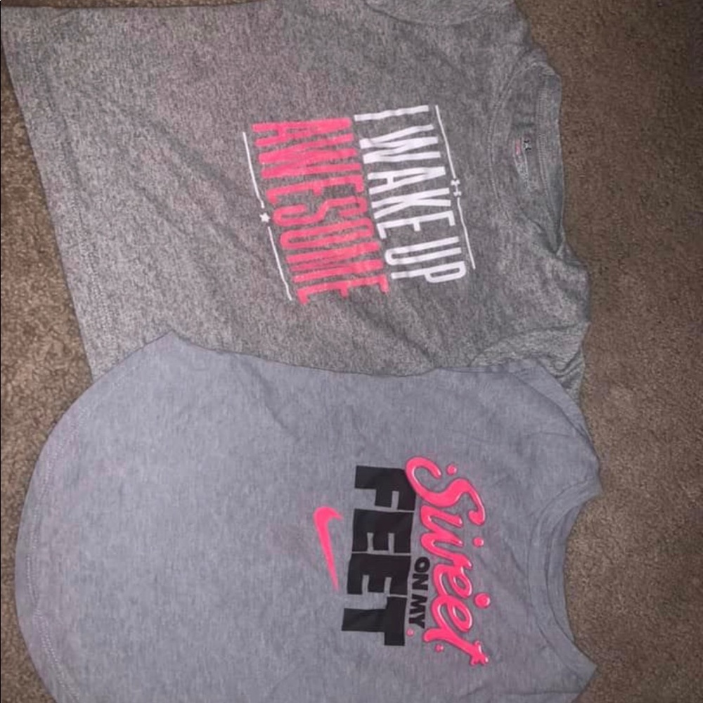 Nike and under armour tshirts